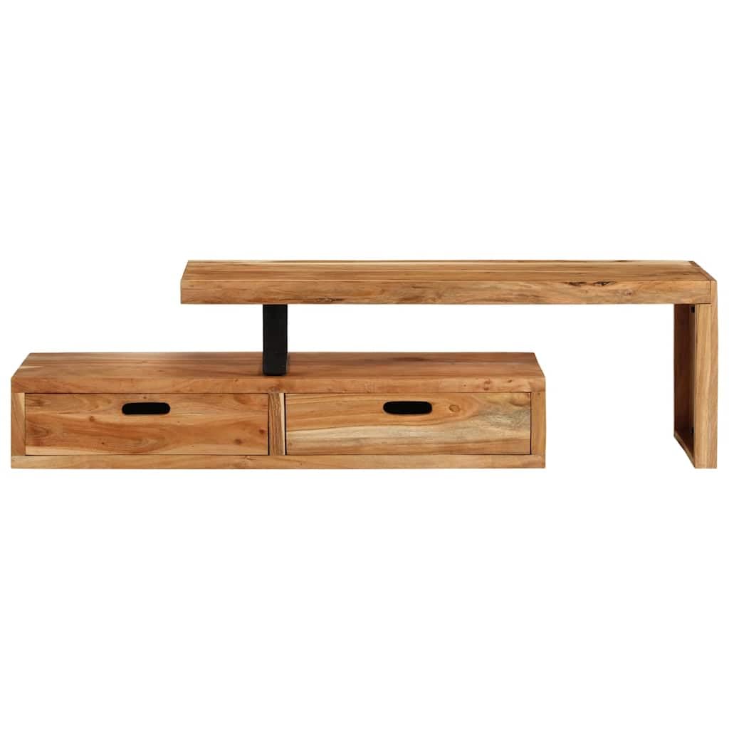vidaXL TV Schrank, Fernsehschrank mit viel Stauraum, Lowboard für Wohnzimmer Fernseher, HiFi Schrank TV Möbel Fernsehtisch, Massivholz Akazie