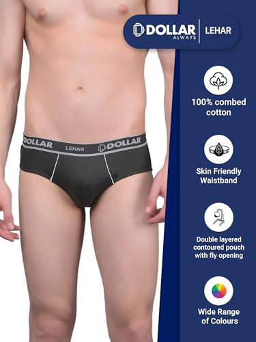 Image of Dollar Lehar Super Combed Cotton Mens Brief - Actual Colour May Vary