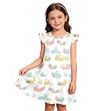 Categoría de producto: Girls Dresses; Título del producto: Vestido sin mangas con estampado de huevo de conejito de Pascua para niñas, vestido floral fruncido para en la iglesia y vacaciones