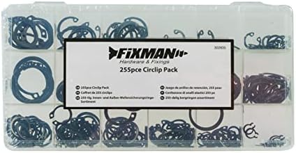 Fixman 302835 Circlips Pack 255pce , Black