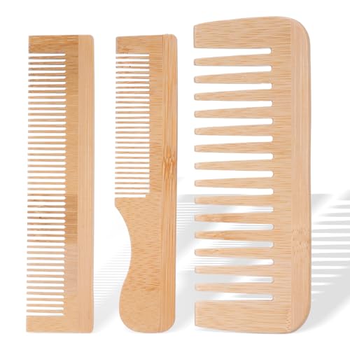 Set de 3 peines de madera para cabello miniatura 1