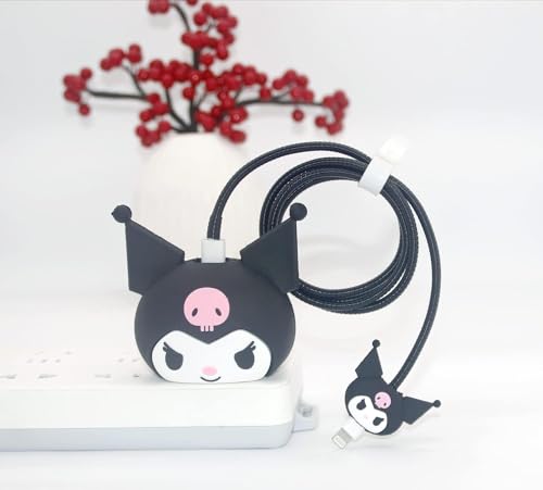 Image of Cartoon 3D Design Protective Case Compatible with Apple 18W - 20W USB-C Power Adapter Charger, Protective Cover for iPhone 18W & 20W Power Adapter Charger with Wire Saver. (Kurami)