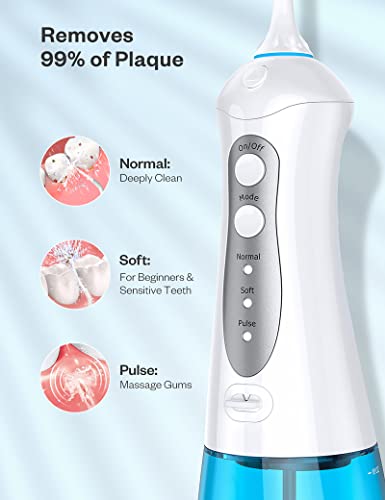 Water-Flosser-Cordless-Portable-Teeth-Cleaner-with-3-Modes-4-Jets-300ML-Water-Tank-IPX7-Waterproof-Powerful-Cleaning-Rechargeable-Dental-Oral-Irrigator-for-Travel-Home-Braces