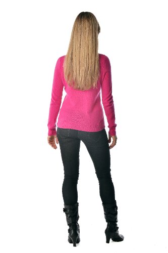 Cashmere Boutique 100% Pure Cashmere Light-Weight Crew Neck Sweater for Women – Long Sleeve, Classic Style, Pullover Sweater4