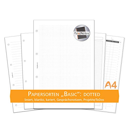 flexiNotes PAPIER A4, 75 Blatt Notizpapier Typ: Basic, dotted Cover