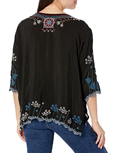 Johnny Was Women's Long Sleeve, Black, X-Small #TOP1