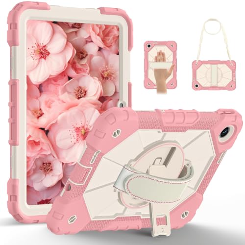 Coque Xiaomi Redmi Pad SE 9.7 armure silicone PC antichoc rotative rose gold