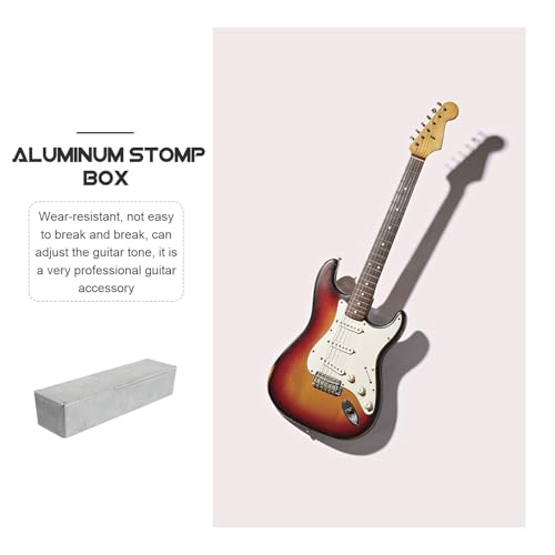 Boîtier pédale guitare aluminium argenté MAGICLULU robuste