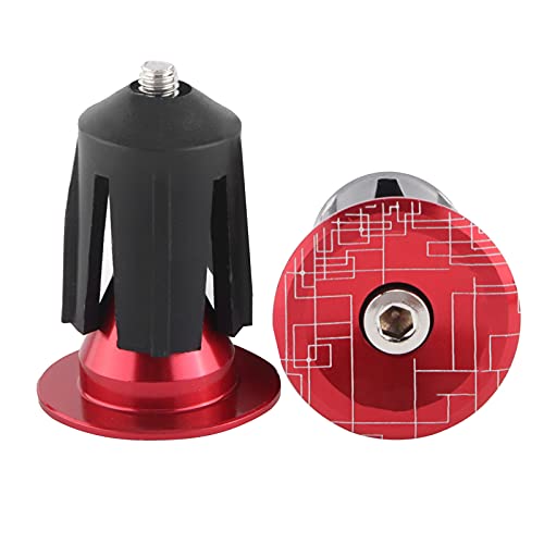 Bouchons d'extrémité de Barre de Vélo, 2 Pièces Capuchons de Guidon de Vélo en Alliage d'aluminium Haute Résistance, Bouchons 'usinage de Précision CNC avec Fonction de Prise, Idéal pour