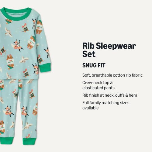 Image of Amazon Essentials Babies, Toddlers and Boys' Snug-Fit Cotton Rib Pajama Sleepwear Sets, Multipacks
