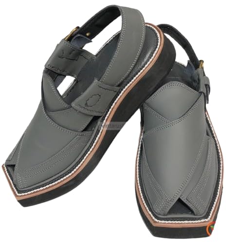 Peshawari Chappal For, Grey Gents Sandals, Stylish Men Leather Shoes, Wedding Shoes, Handmade Peshawari Sandals