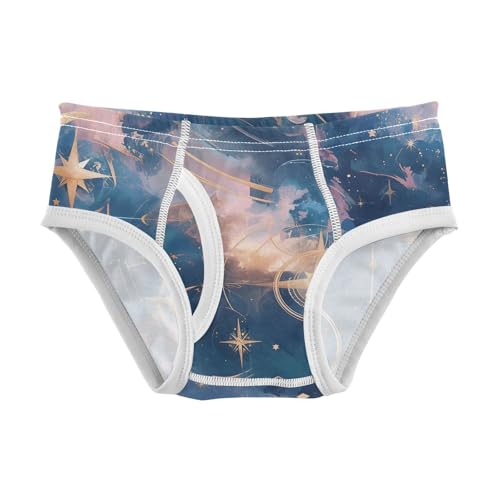 visesunny Boys Cotton Underwear Fantasy Star Constellation Galaxy Printed Toddler Soft Training Briefs Size 2T-8Y for Kids
