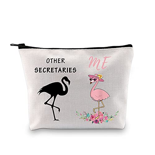 Secretary Makeup Bag Secretary Gift for Women Flamingo Other Secretaries Me Travel Makeup Bag (Other Secretaries Me)