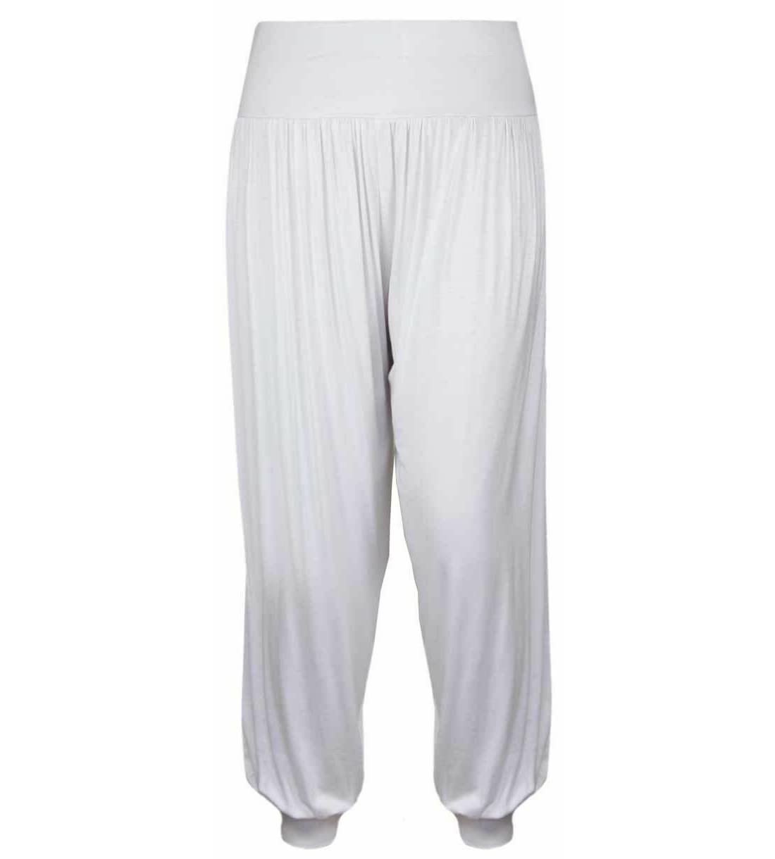 Harem Alibaba Trousers for Girls New Plain Pants Ali Baba Colour: White Size: 11-12 Years