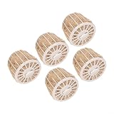 Honseadek Soporte para periquitos de nido de pájaros con tela reutilizable de algodón y yute, soporte de plástico para pinzones canarios y mezcla simple (5 unidades)