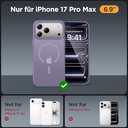 Coque rigide velours iPhone 17 Pro Max Miracase protection haut de gamme - 2