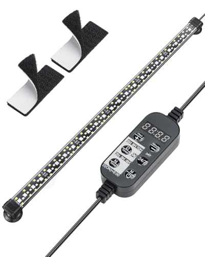 Pawfly Luce per Acquario LED 24/7 con Tubi Fluorescenti a Spettro Completo con LED Multicolori con Modalità G/N Effetti Monocromatici Timer e Luminosità Regolabile
