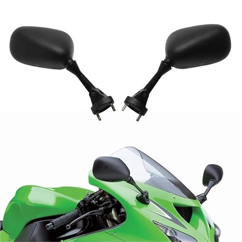 Rétroviseurs Latéraux Noirs pour Kawasaki Ninja ZX 6R 2005-2008 et ZX 10R Moto - 8