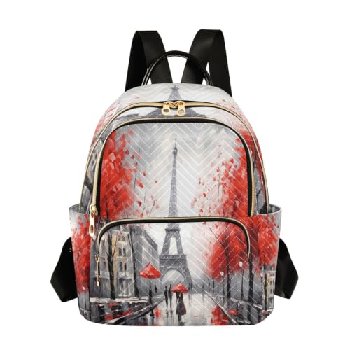 Mini sac à dos pour femme Paris Tower Street petit sac léger matelassé et moderne de taille moyenne