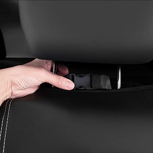 Image of CAR PASS Bling Rhinestone Leather Back Seat Cover, Waterproof Bench Rear Seat Cover Shining Diamond Universal Fit Automotive Glitter Crystal Sparkle Strips for Kid Women Girl, Black Diamond