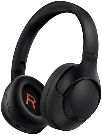 QCY H3 ANC Bluetooth Headphones Over Ear, Active Noise Cancelling Bluetooth 5.4 Headphones with Microphones, Hi-Res Audio Sound, Multipoint Connection, 60H Playback, Custom EQ via App(Black)