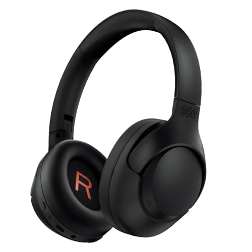 QCY H3 ANC Bluetooth Headphones Over Ear, Active Noise Cancelling Bluetooth 5.4 Headphones with Microphones, Hi-Res Audio Sound, Multipoint Connection, 60H Playback, Custom EQ via App(Black)