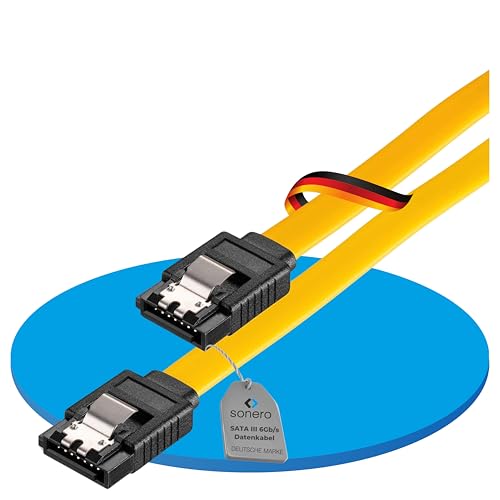 Sonero® SATA III 6Gb/s Datenkabel, 0,30m, gelb