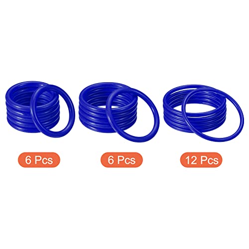 PATIKIL Carnival Ring-Toss Rings Set 4cm 6mm 8cm, 24 Pack Plastic Hoop for Outdoor Party Favor Game Booth Blue - Image 3