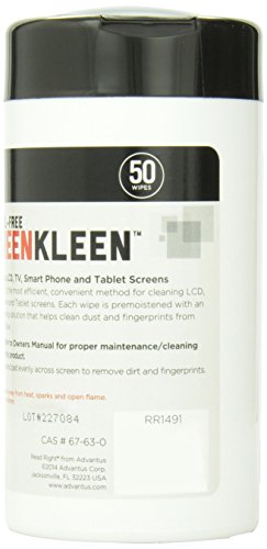 Read Right Alcohol-Free ScreenKleen, 50 Wipes per Tub (RR1491)3
