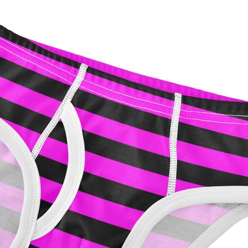 Black Hot Pink Stripe Toddler Boy's Underwear 2T4