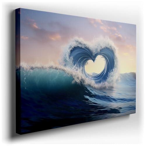 Canvas for Living room. Embracing the Tide: When the Ocean