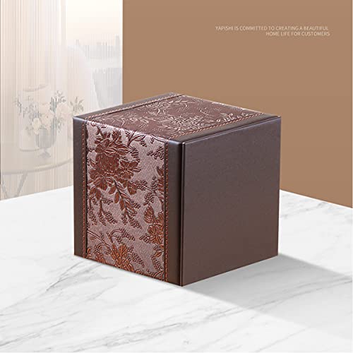 Tissue Box Cover Square, Upgrade 99% Compatible Large Size, Modern Tissue Box Holder for Napkin Facial Paper, Leather Dryer Sheet Dispenser Organizer for Bathroom Vanity Countertop, Night Stand