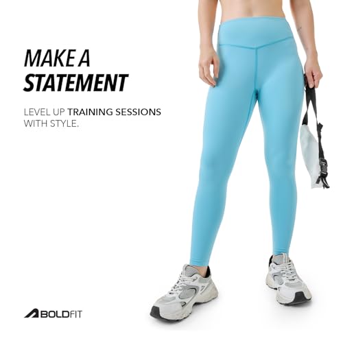 Image of Boldfit Limitless NYLOFLEX Mid Rise Tights Gym Pants for Women Workout Breathable Tights for Woman Workout Activewear Leggings for Women Ankle Length Stretchable Pants for Woman Gym Lower