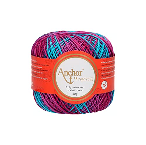 Anchor 4787006-09462 Crochet Yarn, 100% Cotton, 9462, Thickness 6, 88 g, Stärke 6