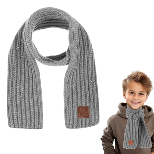 Warm Kids Winter Knit Scarves Soft Knitted Neck Warmer Scarf Warm Scarves Wrap for Boys Girls