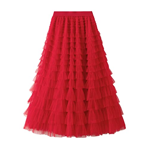 Jupe en mousseline de soie taille haute aux finitions soignées