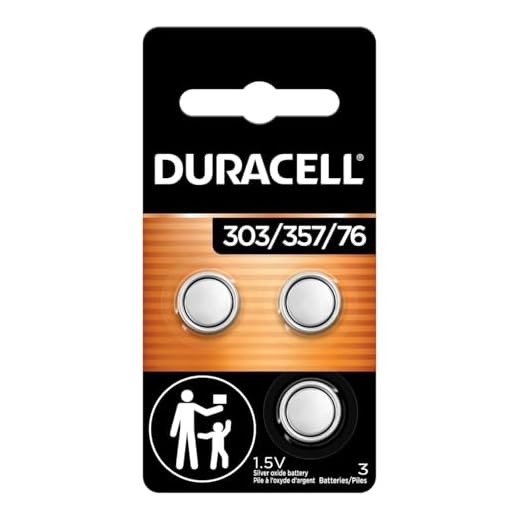 Duracell – 303/357/76 or 303/357 1.5V Silver Oxide Button Battery – long-lasting battery – (Pack of 1, 3 Count)