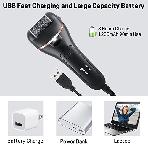 Vacto 14-In-1 Rechargeable Electric Feet Callus Remover, Foot File With 3 Rollers 2 Speed Led Battery Display With 10 Pedicure Tools, Foot Scrubber Kits For Cracked Heels Callus And Dead Skin #TOP6