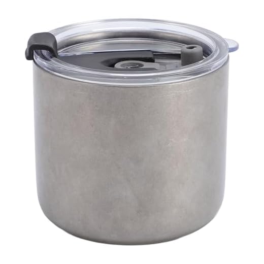 Luqeeg Vintage Stainless Steel Cup with Lid, Vacuum Insulated Matte Stainless Steel Mug, Industrial Style Coffee Cup for Outdoor Travel Camping, Suitable for Home, Office (235ml)