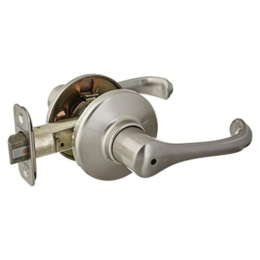 Kwikset 93001-881 Security Dorian Privacy Lever, Satin Nickel