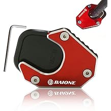 BAIONE Motorcycle Kickstand Pad Extender Foot Side Stand Extension Pad Support Plate Replacement for Honda CRF250 Rally CRF250L 2017 2018 2019 Red