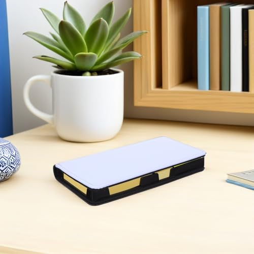 Porte-bloc-notes transparent avec distributeur de notes auto-adhésives et papier blanc