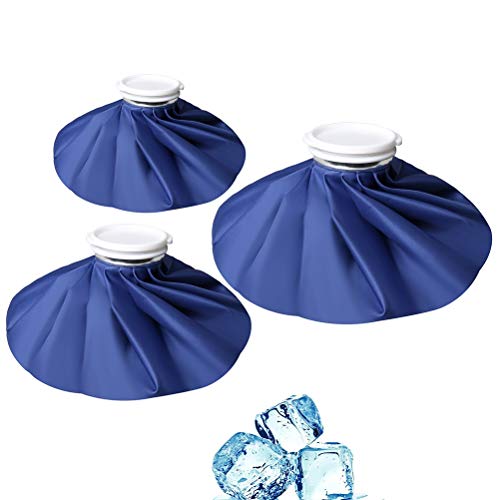 3 Pack Ice Bag Reusable First Aid Ice Packs Hot and Cold Reusable Ice Bag First Aid Packs Relief and Reduce Sports Injuries Deep Blue(11+9+6)