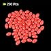 PATIKIL 8x5mm Luminous Fishing Beads, 200 Pieces Soft Plastic Glow Fishing Bait Eggs Rig Bead Tackle Tool Oval, Red