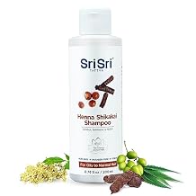 شامبو SRI SRI TATTVA Shikakai Henna - منظف عجينة الأيورفيدا الطبيعي للحرير ، مكيف ، سميك ، شعر لامع - معارك قشرة الرأس 200 مل