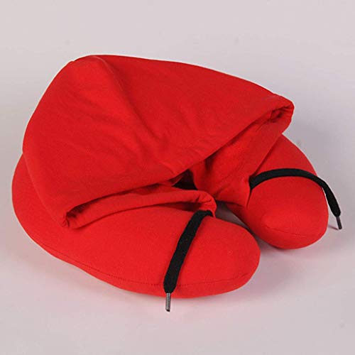 Oreiller voyage voiture avion mousse mémoire forme coussin cervical capuche
