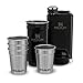 Stanley Adventure Pre-Party Vasos de Chupito Petaca, Unisex-Adult, Negro Mate, Set of 4-2OZ/59mL + 8OZ / .23L