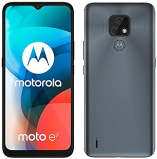 Moto E7 6.5 Inch Max Vision HD+, 48MP dual camera system, 4000 mAH battery, Dual SIM, 2/32GB, Android 10, Mineral Grey