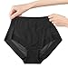 Women's Fashion Solid Briefs High Waist Hip Lift Mesh Patchwork Breathable Comfortable Underwear Black