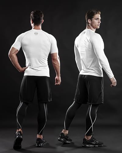 DRSKIN 3, 2 or 1 Pack Men's Compression Shirt Short Sleeve Top Baselayer Sports T-Shirt Athletic Running Active Workout